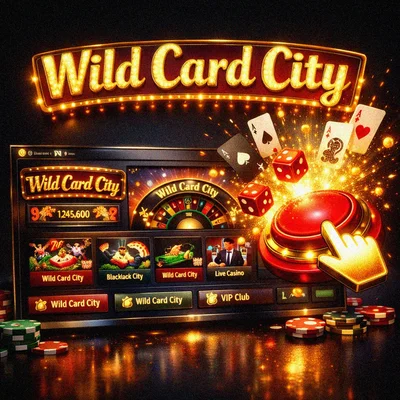 Step-by-step sign-in process at Wild Card City.